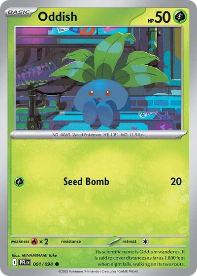 Oddish (ME02: Phantasmal Flames) Light Play Reverse Holofoil