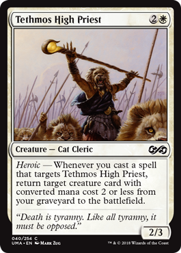 Tethmos High Priest (Ultimate Masters) Light Play Foil