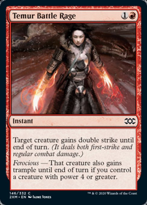 Temur Battle Rage (Double Masters) Light Play