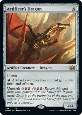 Artificer's Dragon (The Brothers' War) Light Play
