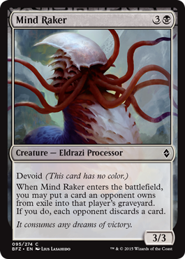 Mind Raker (Battle for Zendikar) Light Play Foil
