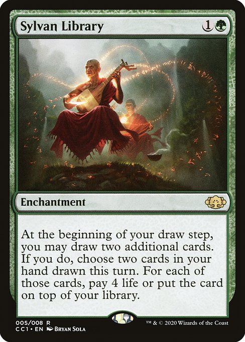 Sylvan Library (Commander Collection: Green) Light Play