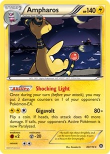 Ampharos - 40/114 (XY Steam Siege) (Deck Exclusives) Light Play