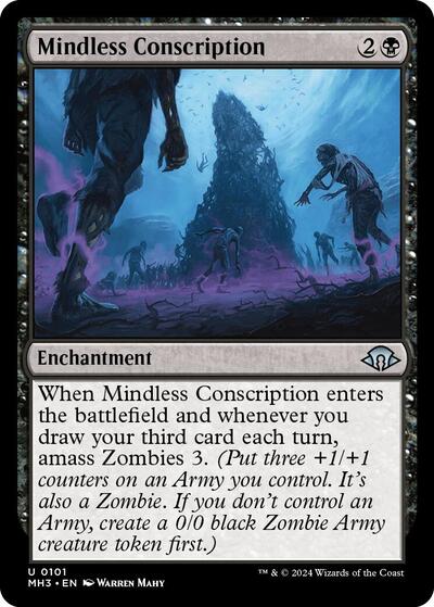 Mindless Conscription (Modern Horizons 3) Medium Play