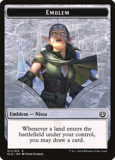 Emblem - Nissa, Vital Force (Kaladesh) Light Play