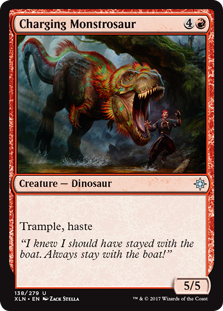 Charging Monstrosaur (Ixalan) Light Play