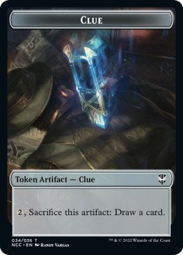 Clue / Copy Double-sided Token (Commander: Streets of New Capenna) Light Play