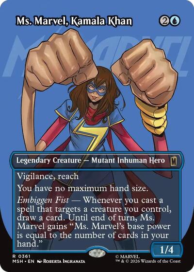 Ms. Marvel, Kamala Khan (Borderless) (Marvel Super Heroes) Light Play Foil