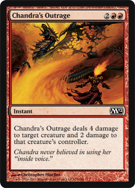 Chandra's Outrage (Magic 2012 Core Set) Damaged / Poor
