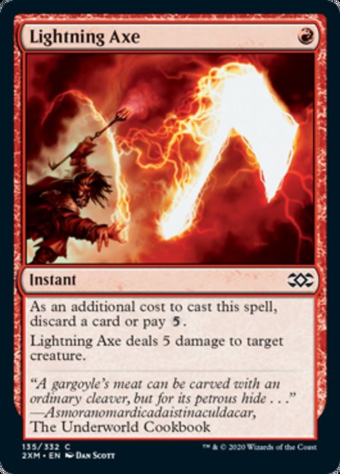 Lightning Axe (Double Masters) Light Play Foil