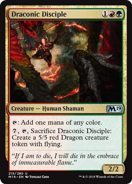 Draconic Disciple (Magic 2019 Core Set) Medium Play