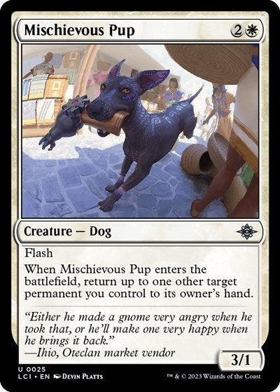 Mischievous Pup (The Lost Caverns of Ixalan) Light Play Foil