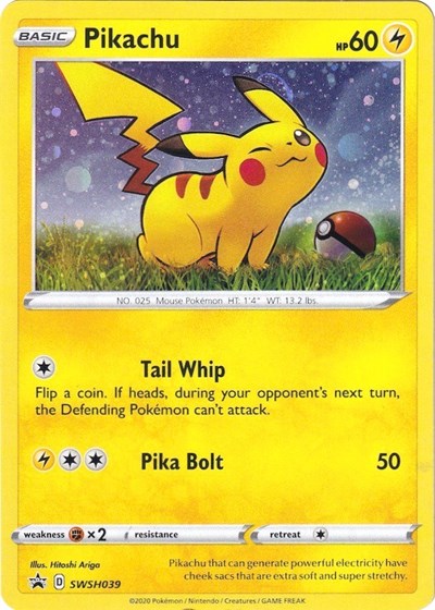 Pikachu - SWSH039 (SWSH: Sword & Shield Promo Cards) Light Play Holofoil