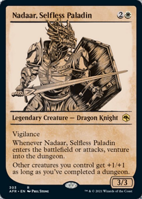 Nadaar, Selfless Paladin (Showcase) (Adventures in the Forgotten Realms) Light Play