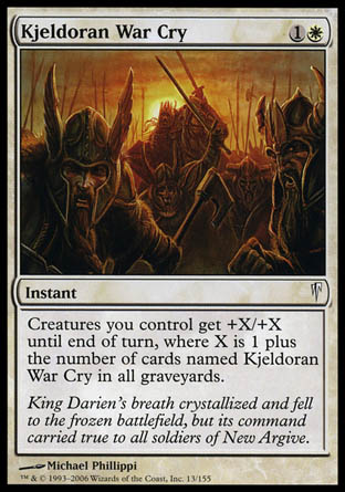 Kjeldoran War Cry (Coldsnap) Light Play