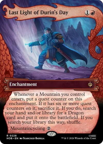 Last Light of Durin's Day (Showcase) (The Hobbit) Light Play Foil