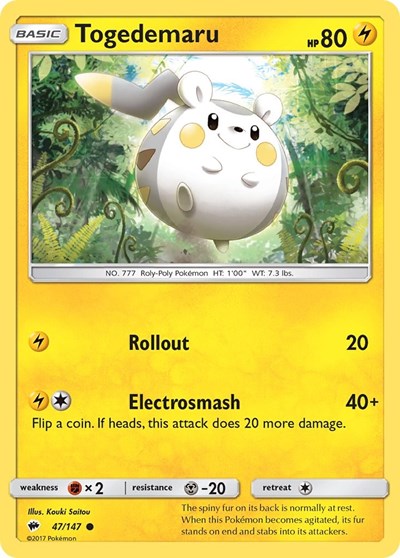Togedemaru (SM - Burning Shadows) Medium Play