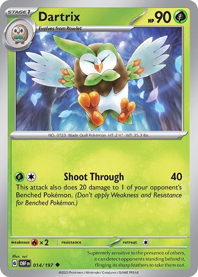 Dartrix (Scarlet and  Violet: Obsidian Flames) Light Play
