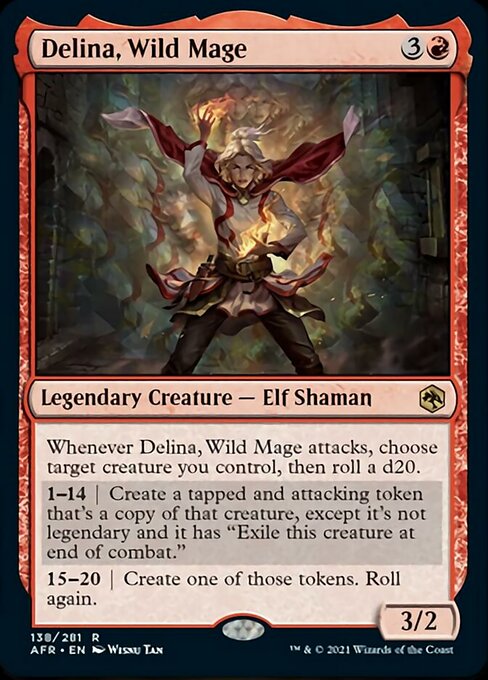 Delina, Wild Mage (Adventures in the Forgotten Realms) Light Play Foil