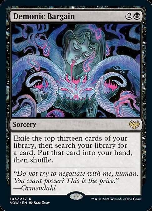Demonic Bargain (Innistrad: Crimson Vow) Light Play