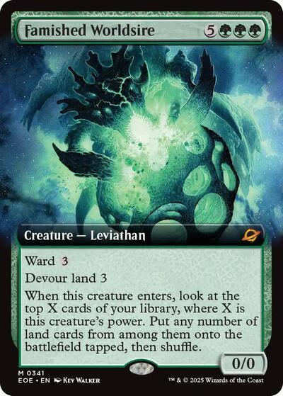 Famished Worldsire (Extended Art) (Edge of Eternities) Light Play