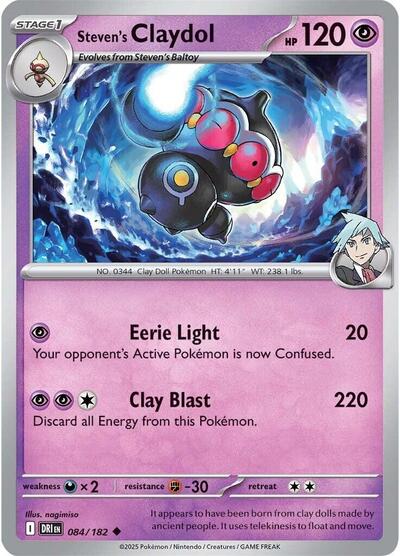 Steven's Claydol (SV10: Destined Rivals) Light Play Reverse Holofoil