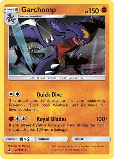 Garchomp (SM - Forbidden Light) Damaged / Poor Holofoil