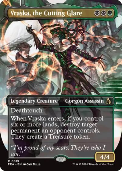 Vraska, the Cutting Glare (Borderless) (Reality Fracture) Light Play