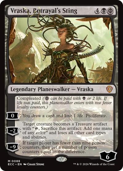 Vraska, Betrayal's Sting (Commander: Lorwyn Eclipsed) Light Play