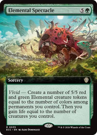 Elemental Spectacle (Extended Art) (Commander: Lorwyn Eclipsed) Light Play