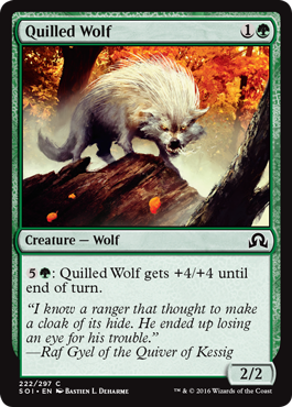 Quilled Wolf (Shadows Over Innistrad) Light Play