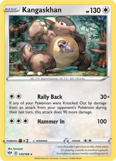 Kangaskhan (SWSH03: Darkness Ablaze) Light Play Holofoil