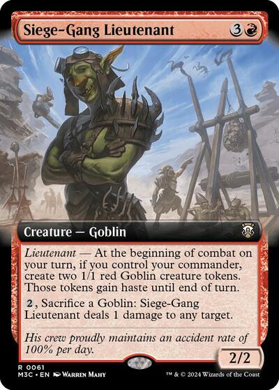 Siege-Gang Lieutenant (Extended Art) (Ripple Foil) (Commander: Modern Horizons 3) Near Mint Foil