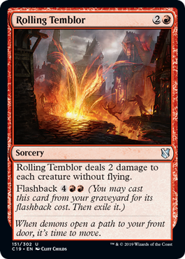 Rolling Temblor (Commander 2019) Light Play
