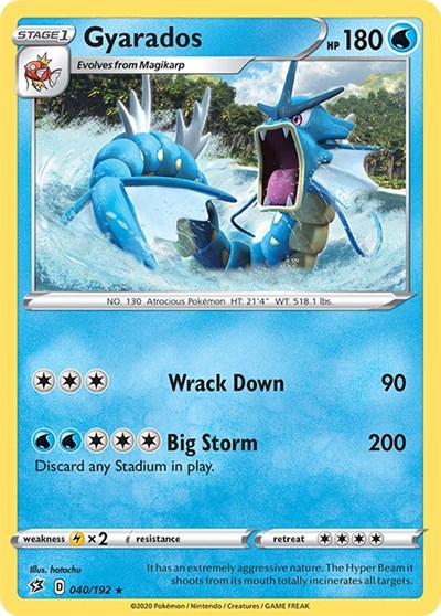 Gyarados (SWSH02: Rebel Clash) Light Play Reverse Holofoil