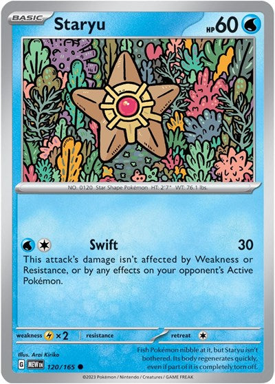 Staryu (Scarlet and Violet: 151) Light Play Reverse Holofoil
