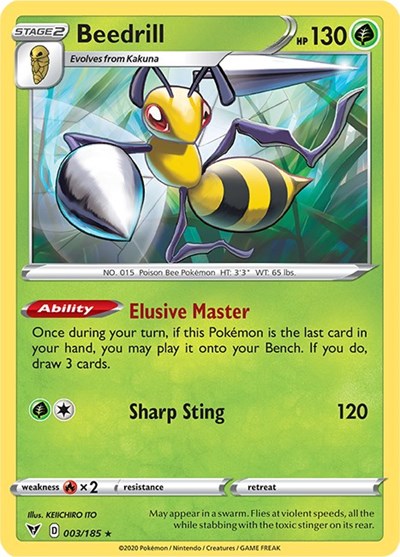 Beedrill (SWSH04: Vivid Voltage) Light Play Reverse Holofoil