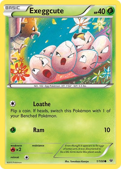 Exeggcute (XY Roaring Skies) Medium Play Reverse Holofoil