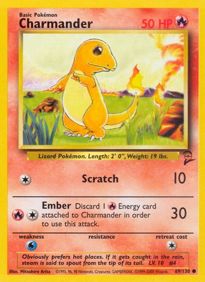 Charmander (Base Set 2) Medium Play
