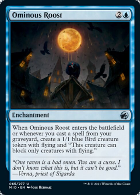 Ominous Roost (Innistrad: Midnight Hunt) Light Play Foil