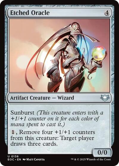 Etched Oracle (Commander: Edge of Eternities) Light Play