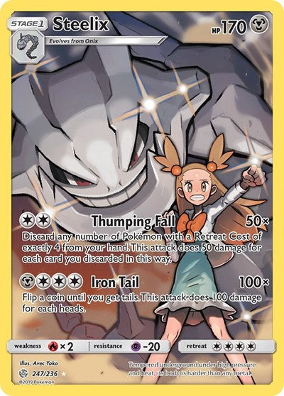 Steelix (Secret) (SM - Cosmic Eclipse) Light Play Holofoil
