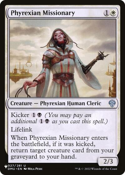 Phyrexian Missionary (The List) Light Play