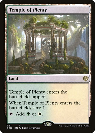 Temple of Plenty (Commander 2022 Starter Decks) Light Play