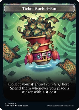 Ticket Bucket-Bot Token (Unfinity) Light Play