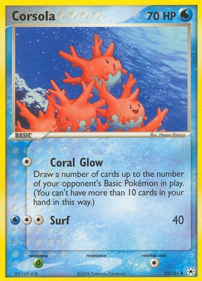 Corsola (Hidden Legends) Light Play Reverse Holofoil