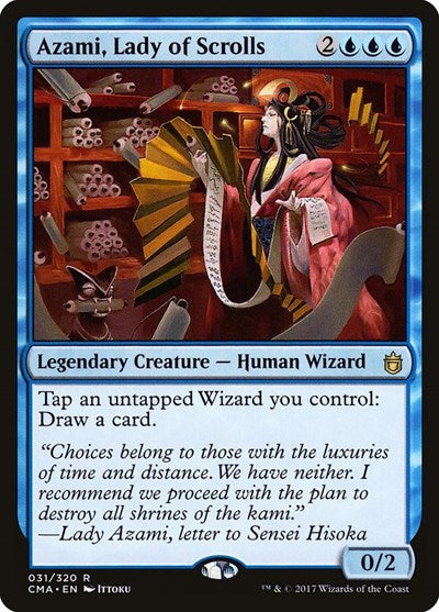 Azami, Lady of Scrolls (Commander Anthology) Light Play