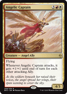 Angelic Captain (Battle for Zendikar) Damaged / Poor