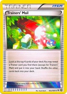 Trainers' Mail - 92a/108 (Holo) (Alternate Art Promos) Light Play Holofoil