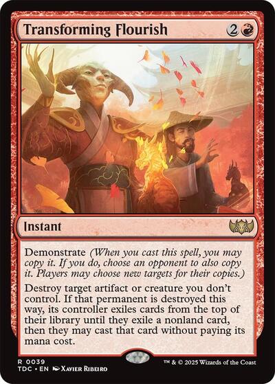 Transforming Flourish (Commander: Tarkir: Dragonstorm) Light Play